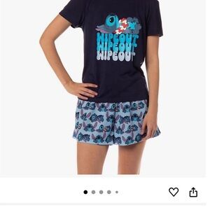 Disney Navy and Light Blue Women's Pajama Set